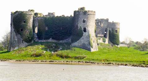 Carew Castle from the lake